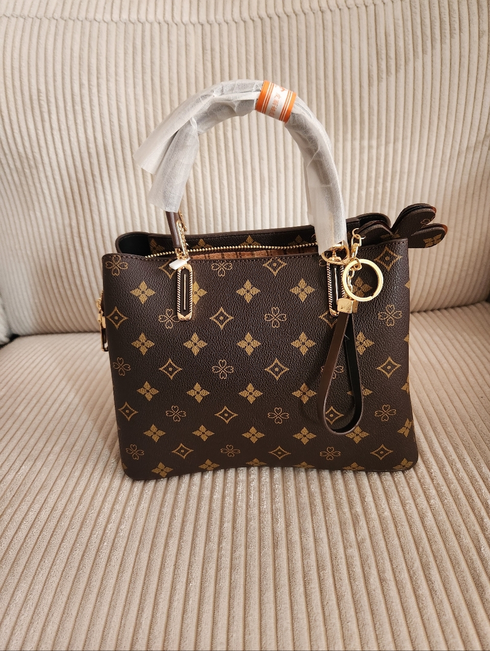 Brown Monogram Tote Handbag - Designer Style